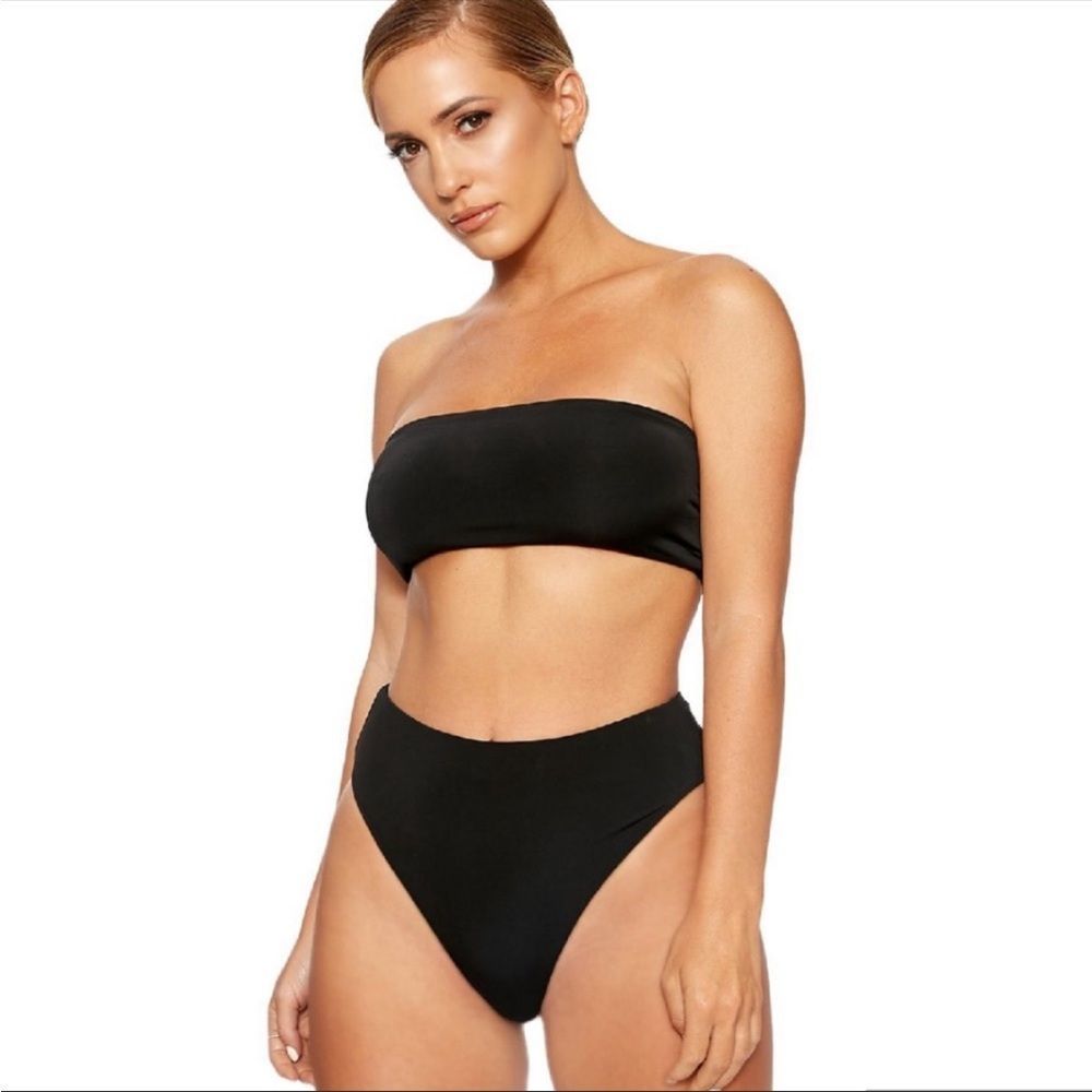 Naked Wardrobe black bandeau bae 2 piece bikini